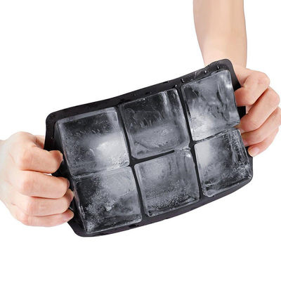 قیمت خوب سینی مکعب یخ، قالب های بزرگ مکعب یخ برای آزاد کردن آسان، سینی مکعب یخ سیلیکون با پوشش برای یخ زدن، سینی مربع قابل جمع کردن برای کوکتل ها ویسکی آبمیوه قهوه آنلاین