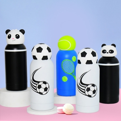 قیمت خوب Premium 16oz Insulated Stainless Steel Kids Water Bottle with Detachable Soft Animal Head Lid – Fun, Safe, Eco-Friendly and Leak-Proof Thermos for School, Travel, Sports and Everyday Drinking آنلاین