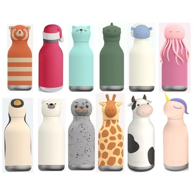 قیمت خوب Custom Silicone Lid Stainless Steel Water Bottle for Kids آنلاین