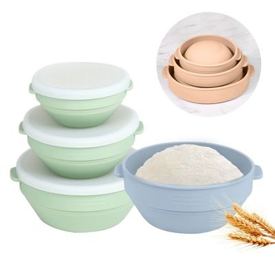 قیمت خوب Upgraded Silicone Sourdough Bread Proofing Basket With Handles - Reinforced Rim Support, 9 Inch Round Foldable Bowls For Sourdough Bread Baking, Oven & Dishwasher Safe-BPA Free آنلاین