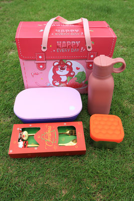 قیمت خوب Premium Stainless Steel & Silicone Lunch Set For Kids And Families – 4-in-1 Combo With Bento Box, Bottle, Snack Cup, And Animal Cutlery Wholesale آنلاین