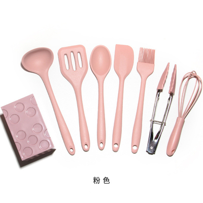 قیمت خوب 8pcs مینی بچه سیلیکون آشپزخانه وسایل آشپزی مجموعه ظرفشویی ایمن اسپاتولا با اسپاتولا قاشق لوله برش ویسک لوله آنلاین