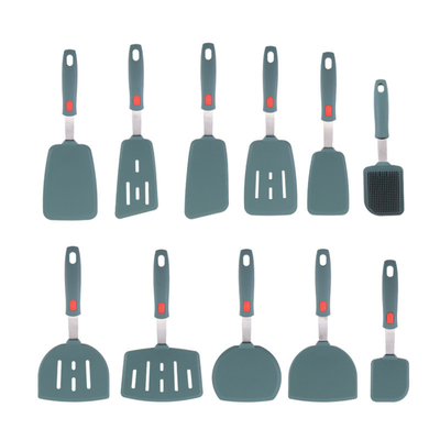 قیمت خوب 11pcs سیلیکون اسپاتولا ترنر سیلیکون آشپزخانه وسایل آشپزی مجموعه آشپزخانه ابزار آشپزی اسپاتولا برای پنکیک تخم مرغ ماهی آنلاین