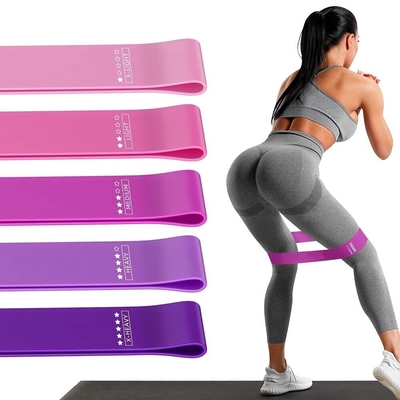 باند ورزش سیلیکون مقاومت حلقه برای خانه تناسب اندام ورزش انعطاف پذیر 5pcs باند