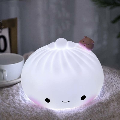 قیمت خوب چراغ شب نوزاد خوشگله 7 رنگ سیلیکون نرم نور کودک برای اتاق کودکان دکوراسیون با لامپ شب خوشگله قابل حمل آنلاین