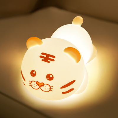 چراغ شب سیلیکون شیر زیبا چراغ جدید LED چراغ 3 سطح قابل تنظیم چراغ شب کودک USB شارژ مجدد چراغ خواب