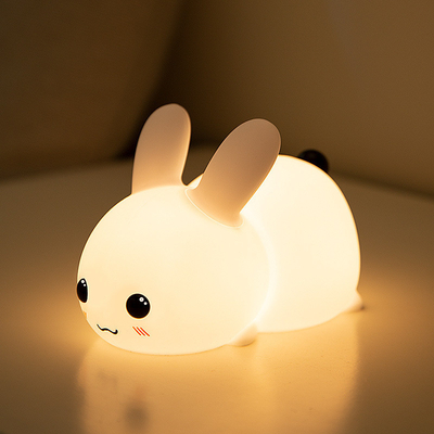 خرگوش سیلیکون نور شبانه برای بچه ها 16 تغییر رنگ بچه ها نور شبانه USB نوزاد پرستاری کنار تخت خواب لامپ لمسی نور شبانه