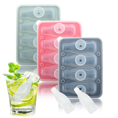 سیلیکون Ice Cube Trays 3 Pack - قالب های بزرگ سایز سیلیکون Ice Cube با دریچه ضد نشت پوشه قابل برداشت مربع Ice Cube Tray و BPA Free برای کوکتل، ویسکی، Stackable Flexible Ice