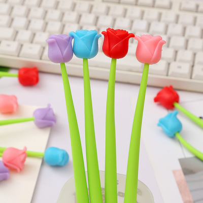 قیمت خوب قلم های گل زنده خنده دار، جوهر ژل خلاق قلم گل سیلیکون عمده، قلم نوشتن 0.5 میلی متر برای دفتر مدرسه خانه، معلم دانش آموزان زنان، لوازم تزئینات مهمانی، 6 عدد/ مجموعه (گل و حیوانات) آنلاین