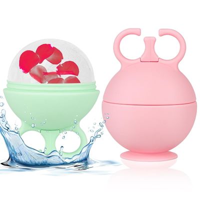 رولر سیلیکونی یخ برای صورت درمان سرد ماساژور صورت برای تورم آکنه سرخ شدن بدون BPA ابزار مراقبت از پوست سبز