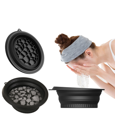 قیمت خوب کاسه سیلیکونی بزرگ برای حمام یخ صورت با یخچال داخلی، طراحی تاشو و آویزان برای ذخیره سازی آسان و حمل، غوطه ور کردن یخ صورت حمام در خانه و سفر آنلاین