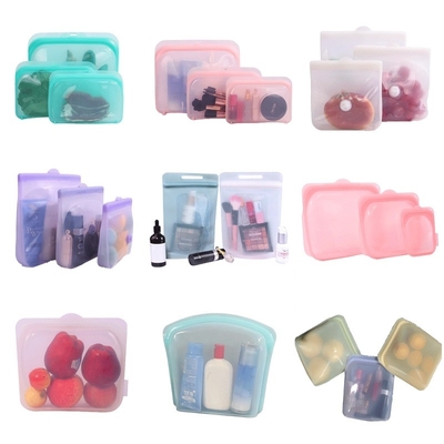 کیسه های نگهداری مواد غذایی سیلیکونی قابل استفاده مجدد سازگار با محیط زیست - طراحی ضد هوا، بدون BPA و ضد نشت - ایمن برای فریزر، مایکروویو و ماشین ظرفشویی - ایده آل برای آماده سازی غذا، باقیمانده غذا، غذای کودک و مسافرت