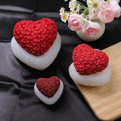 قیمت خوب Platinum Silicone 3D Rose Heart Mold for Chocolate Fondant Soap آنلاین