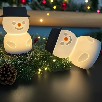 قیمت خوب Snowman Silicone Night Light for Kids - Touch Control, Rechargeable LED آنلاین