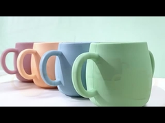 جام تمرینی کودک JY Baby Trainer Food Grade سیلیکونی جام با نی ضد افت و درب فاقد BPA