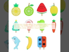 قالب سیلیکونی کارتونی DIY - سینی یخ قابل استفاده مجدد و بدون BPA با درجه غذایی با اشکال میوه و حیوانات بامزه برای شکلات، آب نبات، ژله، رزین، صابون و موارد دیگر